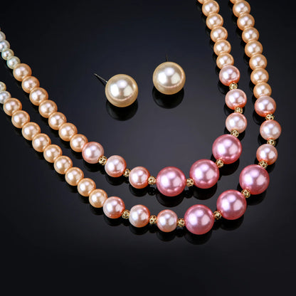 Multi colour shell pearls necklace